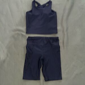 Girls PowerSoft Sports Bra & High Waisted Biker Shorts Set *NEED SIZE*
